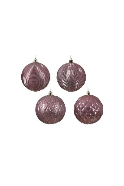 Generic Brand Kaemingk Decoris Christmas 10Cm Baubles Shatterproof Shiny Velv...