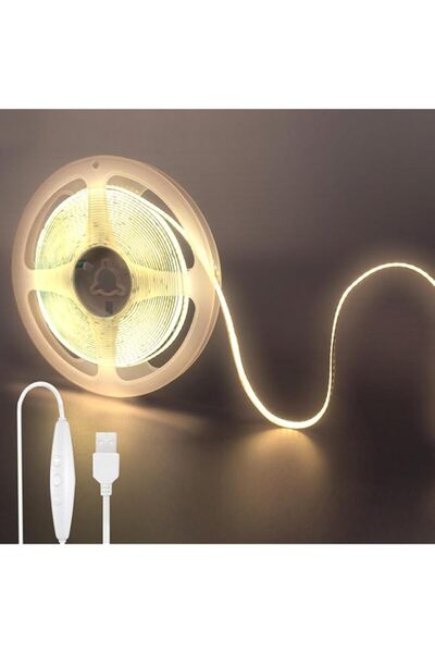 Generic 5V USB COB LED Strip Lights with Dimmable Switch,9.84FT/3M,Natural Wh...