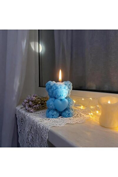 Generic Brand T-shin Cute Bear with Heart Scented Candle,60G Teddy Bear Rose ...