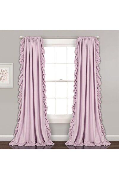 Generic Brand Lush Decor Reyna Ruffle Window Curtain Panel Set for Living, Di...