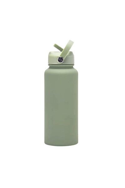 Generic 1000ml Insulated Water Bottle with Straw Lid,32oz Double Vacuum Stain...
