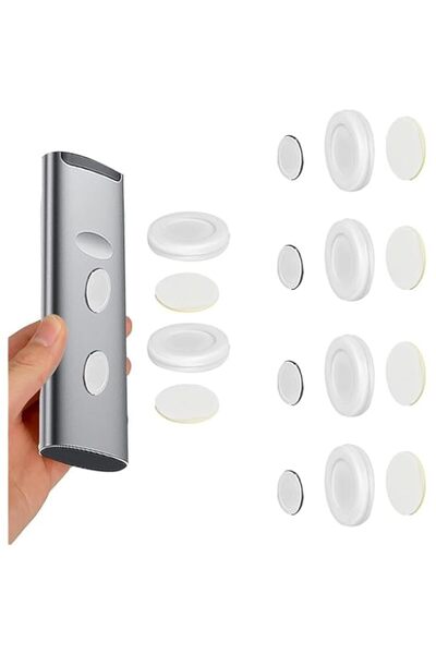 Generic Magnetic Remote Control Holder Wall Mount, White, 6 Pack, Multi-Surfa...