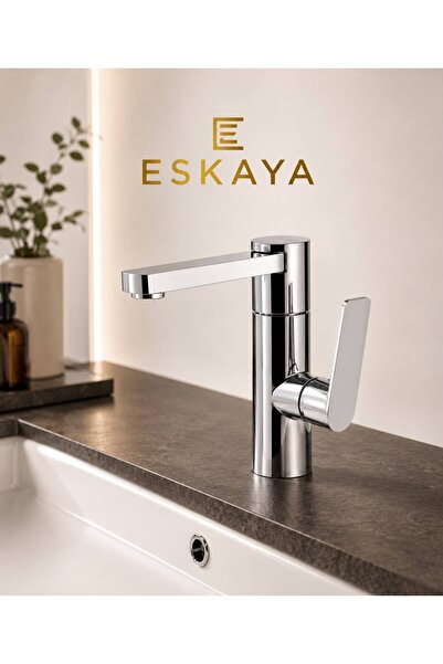ESHOME Lüx Premium Silva 360° Döner Borulu Banyo Lavabo Bataryası Çeşmesi Mus...