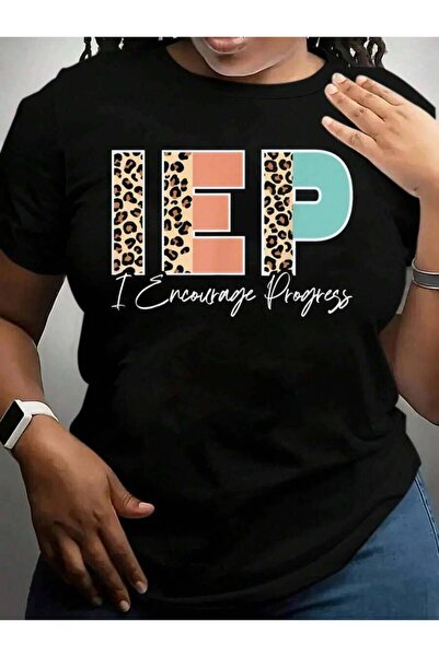 kai22 تي شيرت Iep I Encourage Progress Special Education Teacher Leopard Back...