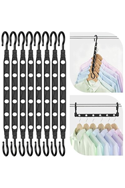 Generic 8 Pack Space Saving Clothes Hangers 5 Holes Closet Organizers for Dor...