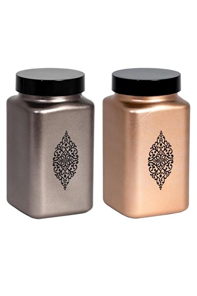Generic Servewell HARMONY 2 lt Square Canister-Metallic Silver-Bronze-Black D...