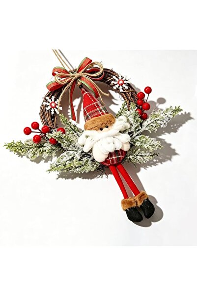 Generic 35cm Natural Rattan Wreath, Rustic Vine Wreath, All-Season Hanging De...