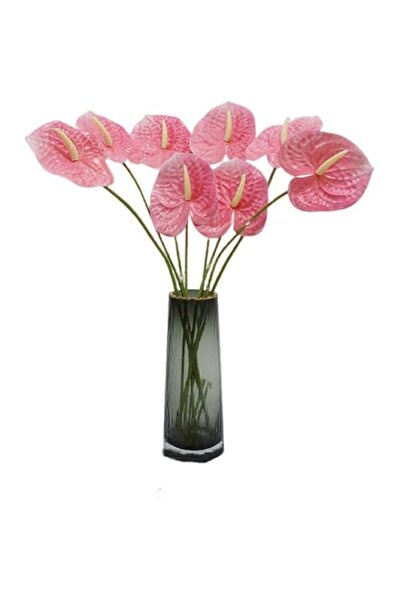 Generic Artificial Anthurium Lily Flowers Fake Tropical Flowers for Home Deco...