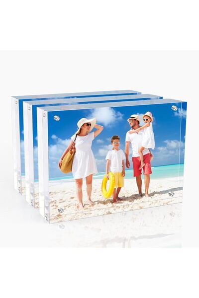 Generic Brand Acrylic Picture Frame 4x6, Double Sided Magnetic Photo Frames, ...