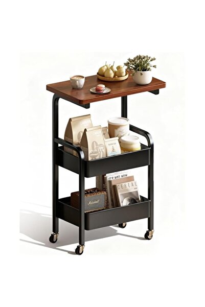 Generic HIKKY 3 Tier Trolley Organizer Rolling Cart with wheel, Small Spaces ...