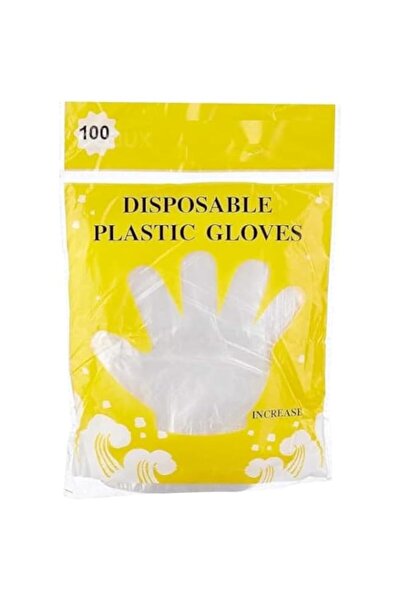 Generic Disposable Plastic Gloves, Pack of 100, Transparent