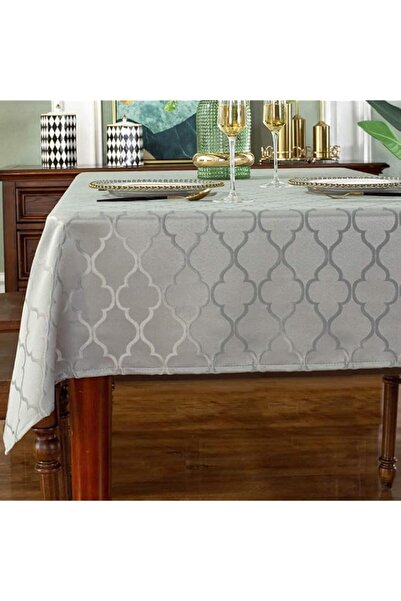 Generic YelaJoy Damask Fabric Table Cloth - Jacquard Polyester Table Cover, W...