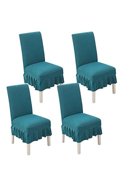 Generic Brand High Stretch Dining Chair Slipcovers With Ruffled Skirt 2/4/6 P...