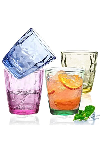 Generic 4 Pack Plastic Tumblers 300ml Plastic Acrylic Drinking Tumblers, 10 O...