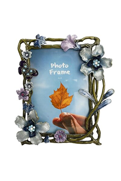 Generic Brand 4x6 Vintage Floral Picture Frame, Metal & High-Definition Glass...