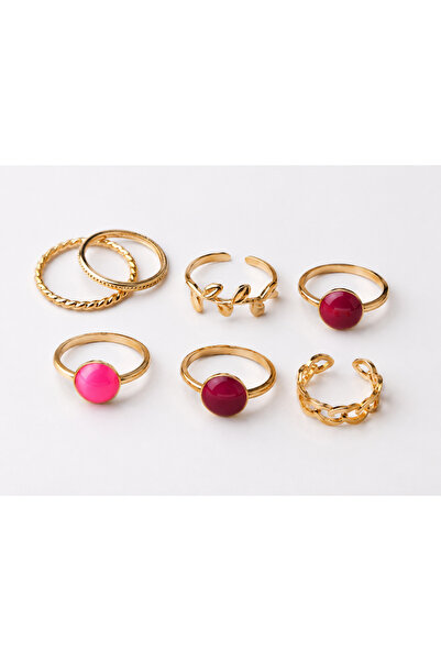 Ervalina Set of 7 Enameled Rings