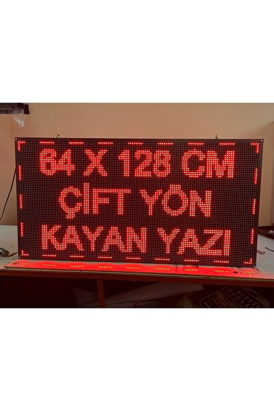 64 x 128 cm çift yön kayan yazı led tabela