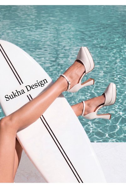 Sukha Platform Heel Bridal Shoes, Platform Heel Shoes, Genuine Leather Bridal Shoes