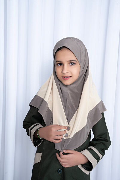Linda Hijab Modest Islamic Abaya with Layered Hijab Design for Kids – Elegant...