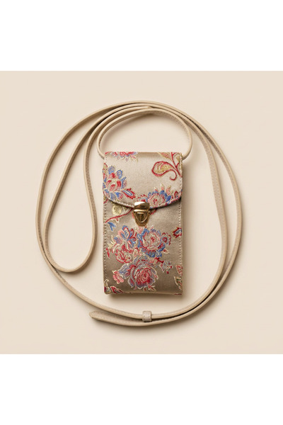 Letafia Valley Ethnic Pattern Glittery Phone and Card Bag Mini Crossbody Bag ...
