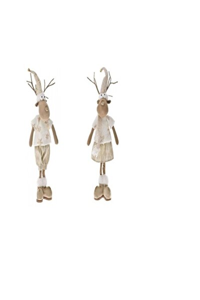 Iliadis Alexandros Set de 2 figurine căprioare, decorațiune de Crăciun, băiat...