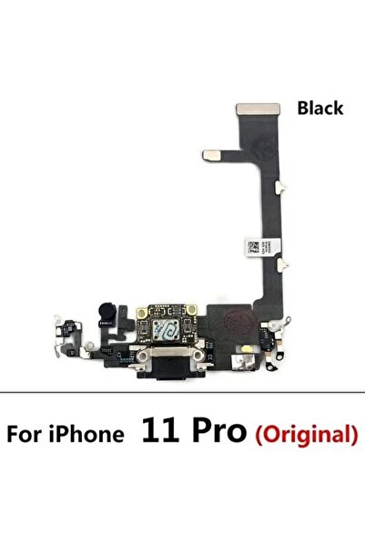 AKILLI Iphone 11 Pro Full Şarj Soketi (ORJ) Siyah