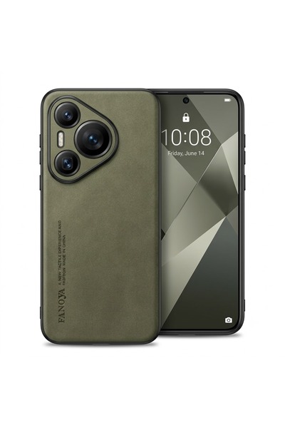 Zipax Huawei Pura 70 Pro Uyumlu Kılıf Deri Görünümlü Şık Tasarım Hlt-Hide