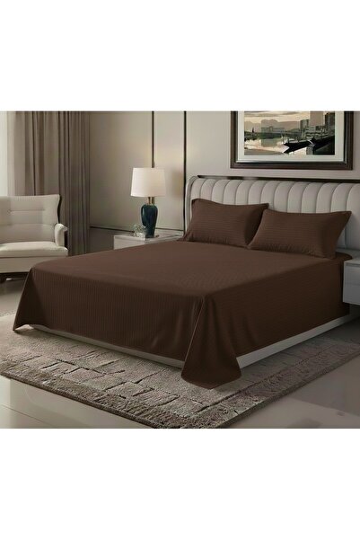 MAXQON ® Flat Bed Sheet Set – 1 Flat Sheet with 2 Pillow cases – (For All Mat...