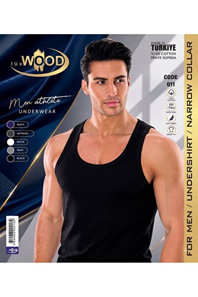 Lüx Wood Men's Athlete Undershirt 100% Cotton Supreme Fabric, Comfortable Fit...