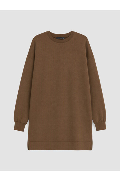 LC Waikiki Brown Soft Touch Women's Sweatshirt Tunic