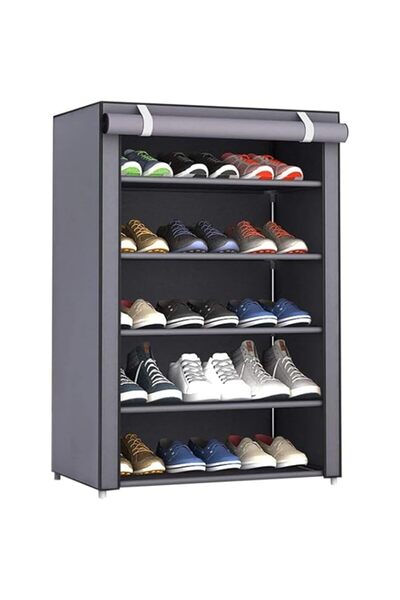 Generic HALAMODO 5 Layer Shoe Rack, Easy To Assemble Shoe Rack Cabinet with C...