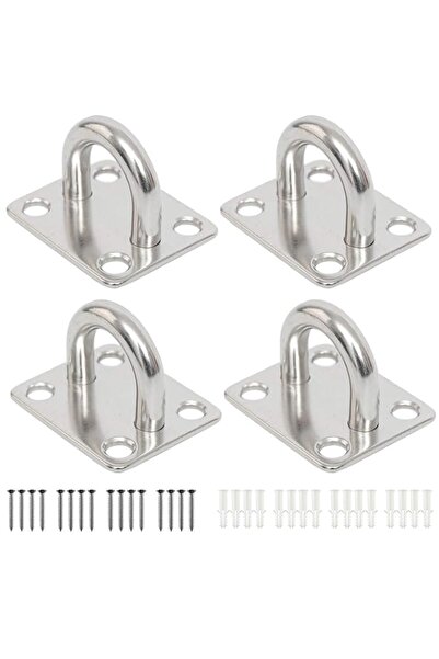 Generic Ihomepark Heavy Duty Pad Eye Plate Staple Ring Hook Loop U-Shaped Sai...