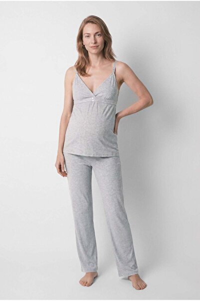 Women'secret Grey maternity long pyjamas