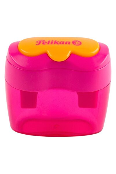 BAMI NETWORK Ascutitoare dubla cu rezervor roz pentru creioane clasice si groase