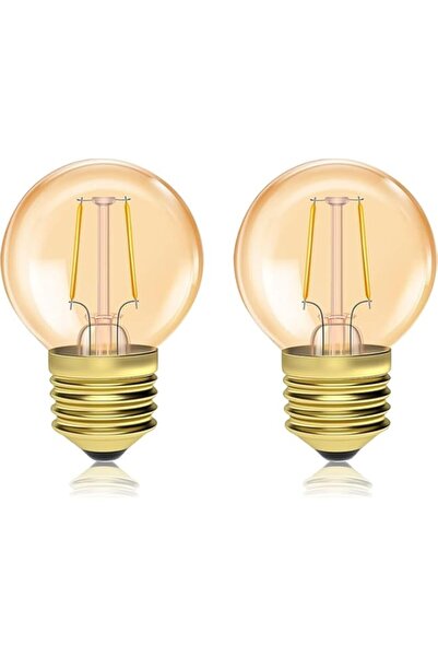 Generic 2 Pack 2W G45 Vintage Golf Ball Bulb, e27 Screw Bulb Gentle Warm Whit...