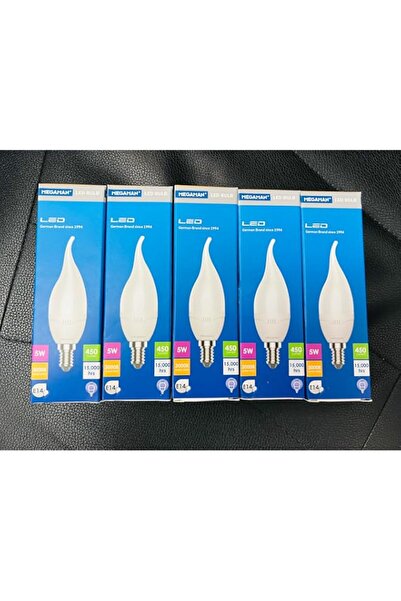 Generic Megaman Led 5w Fr 3000k Warmwhite E14 Classic B type (pack of 5 bulbs)
