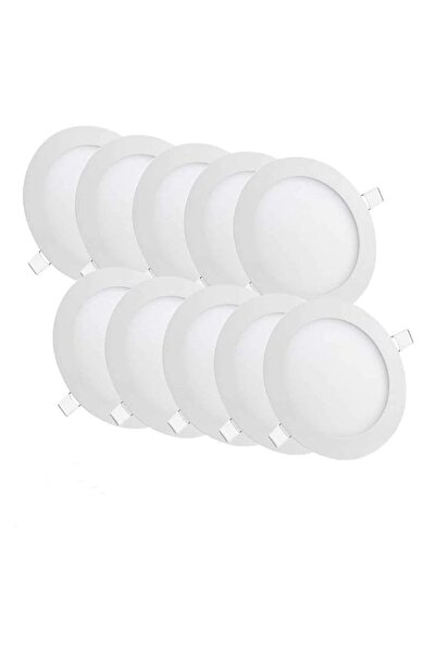 Generic 10 Pcs 18W 8-inch LED Ceiling Light Panel, Round Ultrathin, AC185-265...