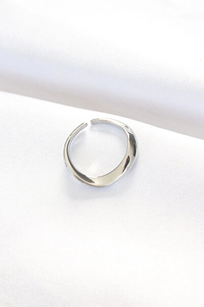 online kapsulavm avm alışveriş Flat Silver Color Adjustable Ring