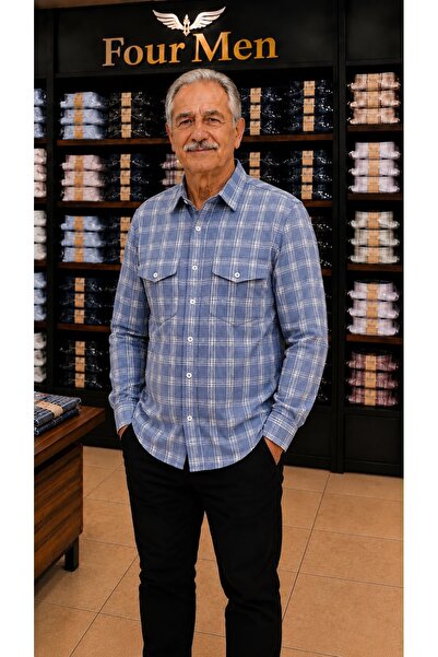 DLC Tekstil Classic Pattern with 2 Pockets and Long Sleeves