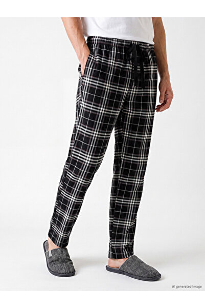 LC Waikiki I Standart Fit Checkered Embroidered Men's Pajama Bottoms from Fre...