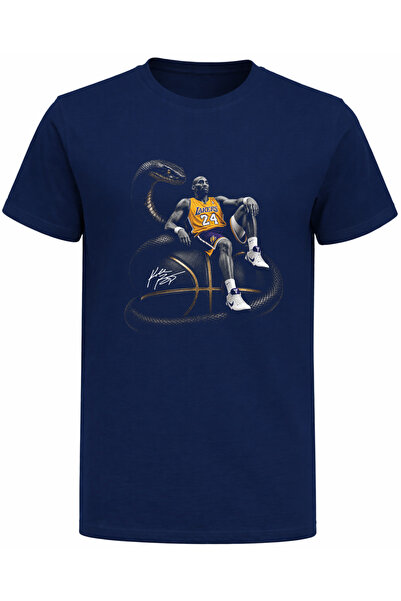 Efendioğlu Design Kobe Bryant 24 Black Mamba Basketball Printed Men's Black T...