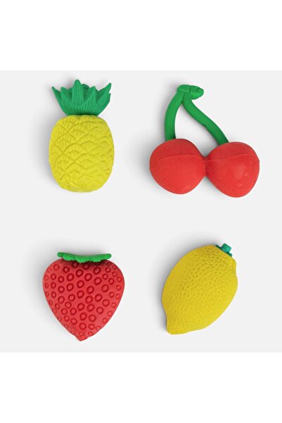 OEM Set de radiere 3D în formă de fructe - 4 bucăți: Ananas, Cireașă, Căpșună...