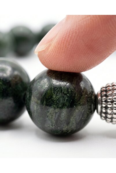 MMİF Natural Jade Stone Bracelet - 8mm Genuine Natural Stone - Luck and Balan...
