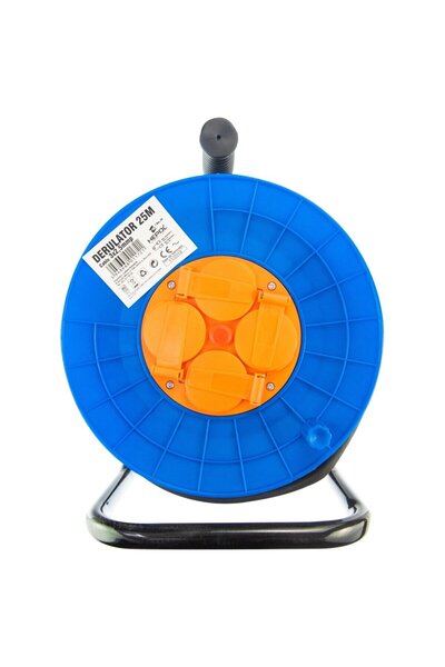 OEM Hepol electric cable reel, 4 sockets, 25 m, 3 x 2.5 mmp, protective contact