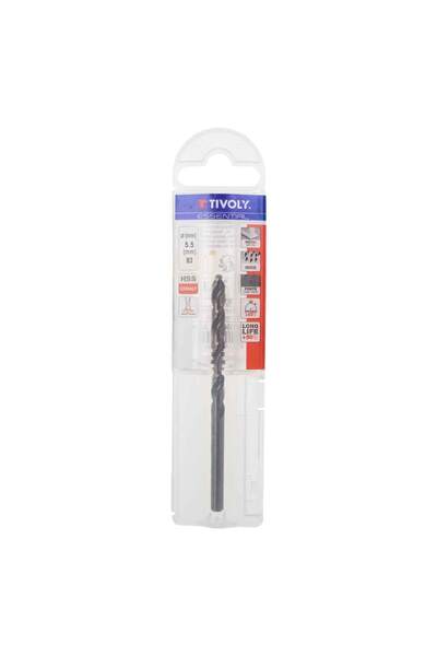 OEM Metal drill bit, HSS-CO, DIN 338, type N, Tivoly 11455040550, 5.5 x 57 x ...