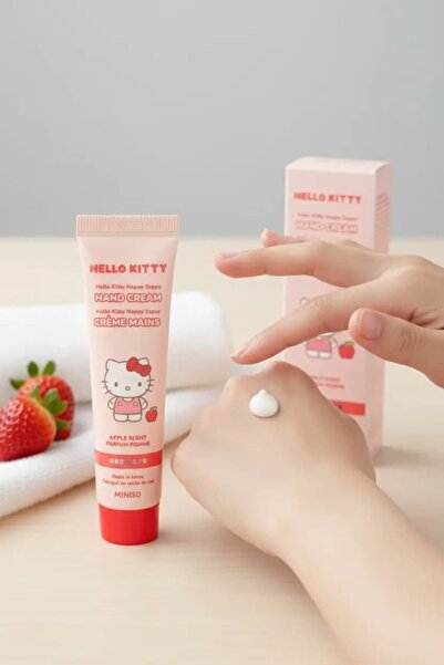 SANRIO Lisanslı Hello Kitty Happy Zappy El Kremi Elma Kokulu – Shea Butter il...