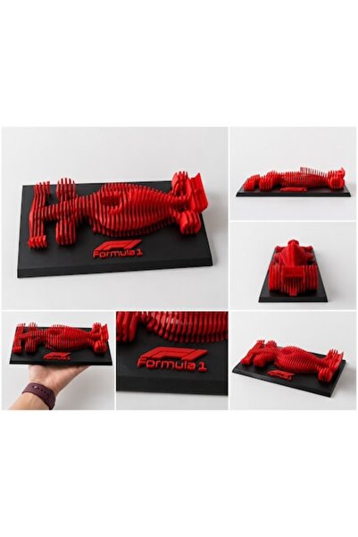 OEM Decorațiune 3D Formula 1 pentru birou, model stratificat roșu-negru, impr...