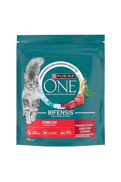 Purina One Sığır Etli Kısırlaştırılmış Kedi Maması 750g
