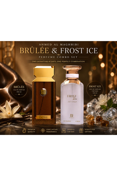 Ahmed Al Maghribi Brulee Eau de Parfum 100ml + Frost Ice Eau de Parfum for Me...