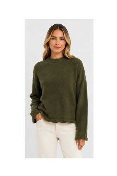 ASEZ BUTİK ZERAFETİN ADRESİ Asez Boutique Women's Soft Textured Fuzzy Knitwea...